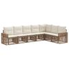 vidaXL Tuinbankenset 7 pcs Beige en Cr&egrave;me Wit poly rattan