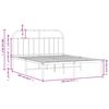 vidaXL Bedframe met hoofdbord metaal zwart 140x200 cm