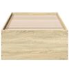 vidaXL Bedframe zonder matras hout sonoma eikenkleurig 75x190 cm