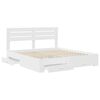 vidaXL Bedframe met lade met hoofdeinde met opslag Bewerkt hout