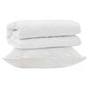 vidaXL Dekbed Set met kussen 2 pcs Wit Microfibre