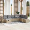 vidaXL Tuin Sofa Set met kussen 8 pcs Beige 55 x 62 x 69 cm Poly riet