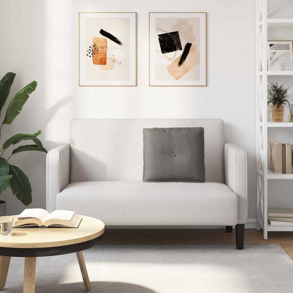 vidaXL Rugkussen Lichtgrijs 50 x 45 cm Cordstof