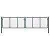 vidaXL Tuinhek van gaas gegalvaniseerd staal 400x100 cm grijs