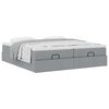 vidaXL Ottoman bed met matrassen 180x200cm stof lichtgrijs