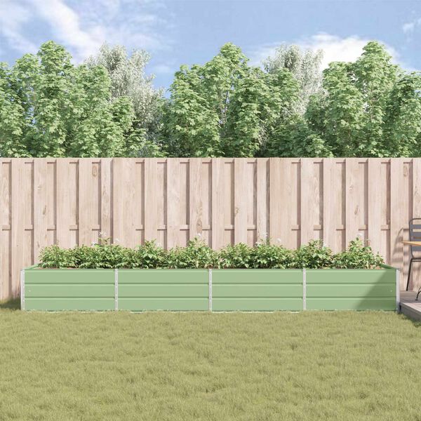 vidaXL Plantenbak Pastelgroen 195 x 100 x 45 cm Gegalvaniseerd staal