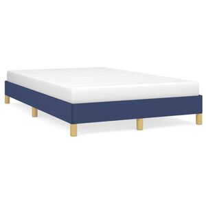 vidaXL Bedframe zonder matras 120x190 cm stof blauw