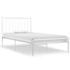 vidaXL Bedframe metaal wit 90x200 cm