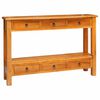 vidaXL Wandtafel met lade Naturel 115 x 32 x 76 cm Massief Mahoniehout