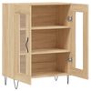 vidaXL Dressoir 69,5x34x90 cm bewerkt hout sonoma eikenkleurig