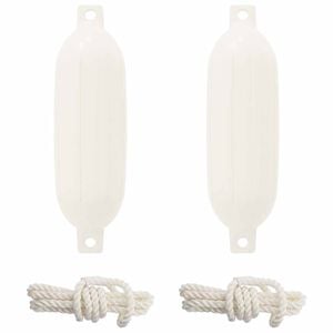 vidaXL Boot fenders 2 st &Oslash; 16 x 58 cm Wit PVC