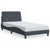 vidaXL Bedframe met LED zonder matras fluweel donkergrijs 100x200 cm