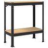 vidaXL Werkbank met plank Zwart 81 x 41 x 91 cm Bewerkt hout en metaal