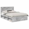 vidaXL Bedframe met hoofdeinde Beton 160 x 200 cm Massief grenenhout
