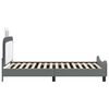 vidaXL Bedframe voor kinderen met hoofdbord Lichtgrijs 90 x 200 cm PU