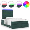 vidaXL Ottoman bed met matrassen en LED's 120x200cm fluweel