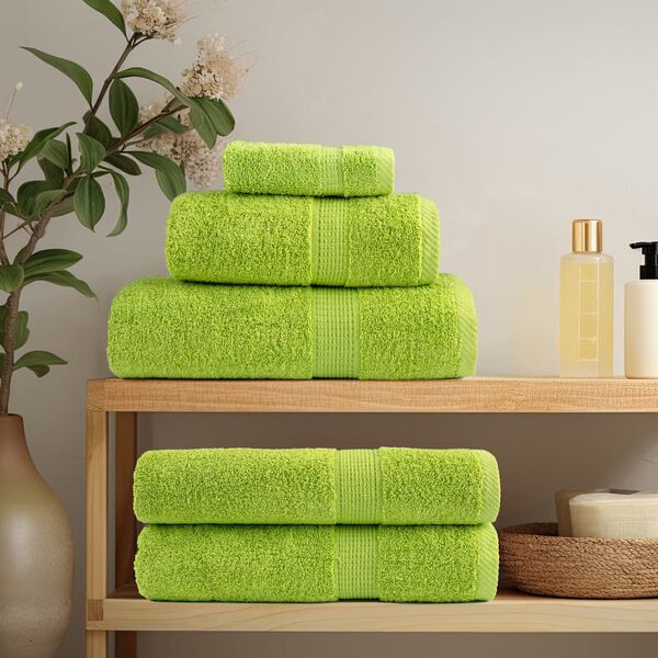 vidaXL Premium washandjes SOLUND 10 stuks appelgroen 30x30 cm 600 g/m²