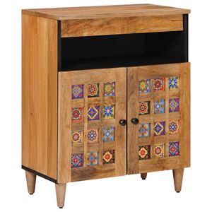 vidaXL Dressoir Naturel 60 x 33 x 75 cm Massief Mango Hout