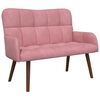 vidaXL 2-Zits Sofa Roze 115 x 61 x 87 cm Fluweel (V)