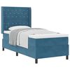 vidaXL Boxspringbed met matras Blauw 90 x 200 cm Fluweel