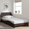 vidaXL Bedframe "Dover" 100x200 cm stof donkerbruin