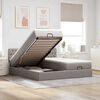 vidaXL Ottoman bed met matrassen 200x200cm stof taupe