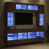 vidaXL TV Wandkast Set met LED 6 pcs Artisan Eik Geconstrueerd hout