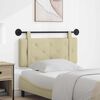 vidaXL Hangend Hoofdeinde Wandgemonteerd Cr&egrave;me 100 cm Nep Leer