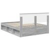 vidaXL Bedframe Grijs Sonoma 140 x 190 cm Massief grenenhout