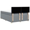 vidaXL Boxspring met matras stof lichtgrijs 160x200 cm
