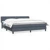 vidaXL Boxspring met matrassen fluweel donkergrijs 200x210 cm