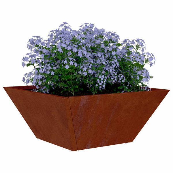 vidaXL Tuin Bloempot 5 pcs Roestig 35 x 35 x 15 cm Cortenstaal