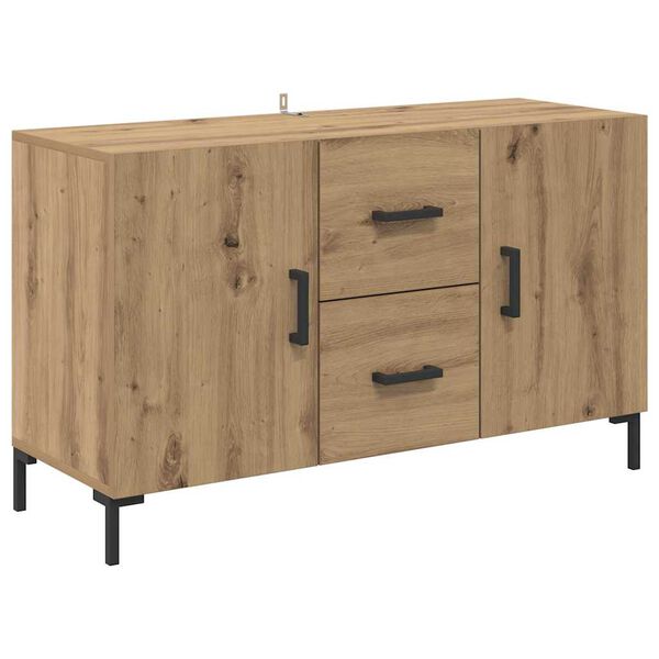 vidaXL Dressoir met lade Artisan Eiken 100 x 36 x 60 cm Bewerkt hout
