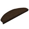 vidaXL Trapmatten Zelfklevend 5 stuks 65x21x4 cm Bruin Halfrond Groot