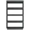vidaXL Boekenkast/kamerscherm 80x35x135 cm massief grenenhout grijs