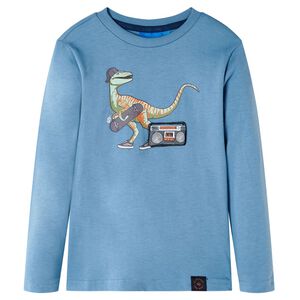 Kindershirt met lange mouwen 92 medium blauw
