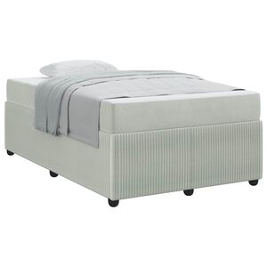vidaXL Bedframe met matras Lichtgrijs 120 x 200 cm Stof