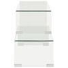 vidaXL 2-delige salontafelset 90x30x20/110x30x40 cm gehard glas
