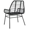 vidaXL Tuinstoelen 2 st poly rattan zwart