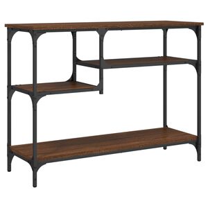 vidaXL Wandtafel met schappen 100x35x75 cm bruin eikenkleur