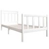 vidaXL Bedframe massief hout wit 100x200 cm