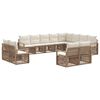 vidaXL Tuinbankenset 12 st Beige poly rattan