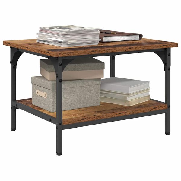 vidaXL Printerstand Oud Hout 50 x 40 x 38 cm Bewerkt hout