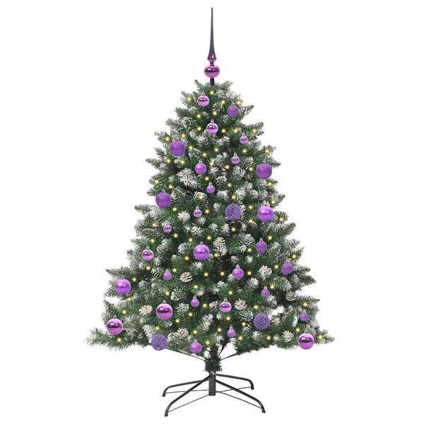vidaXL Kunstkerstboom Groen 85 x 85 x 120 cm PVC en Plastic en Staal