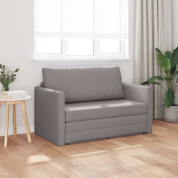 vidaXL Slaapbank 110cm Taupe Stof