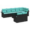 vidaXL Tuin Sofa Set 9 st Zwart poly rattan