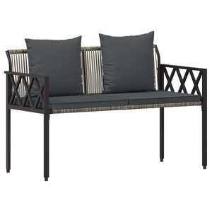 vidaXL Buitenbanken 2 -Seater 116 x 56 x 75 cm poly rattan