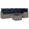 vidaXL Tuin Sofa Set Grijs poly rattan