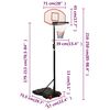 vidaXL Basketbalstandaard 216-250 cm polyetheen wit