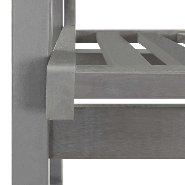 vidaXL Schommelstoel met kussens massief acaciahout grijs